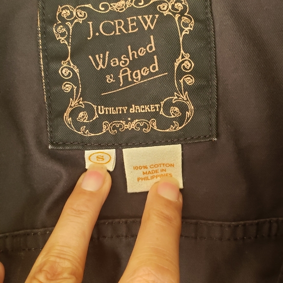 J Crew Utility Jacket Washed & aged black Jacket pockets Relaxed fit Jacket - Picture 4 of 9